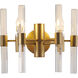Canada 2 Light 14 inch Brass Wall Sconce Wall Light